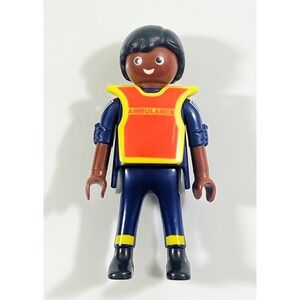 Vintage PLAYMOBIL Figure RESCUE AMBULANCE DRIVER African American Paramedic EMT